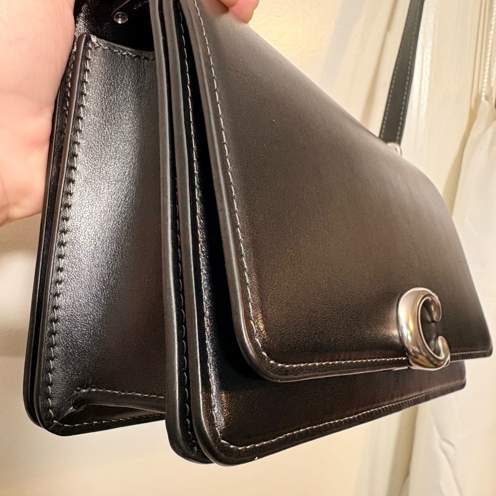 ✨ COACH Bandit Shoulder Bag in Black Luxe Refined Calf Leather - CC416 ✨ - Picture 2 of 15